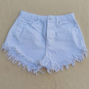 Wild Fable high rise white denim cut-off shorts